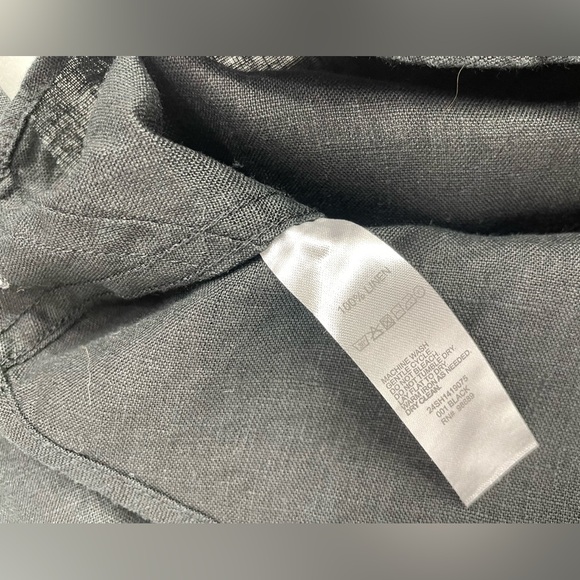 Todd Snyder Baird McNutt Irish Linen Shirt Men’s XXL Black Button Up Long Sleeve - Picture 11 of 15